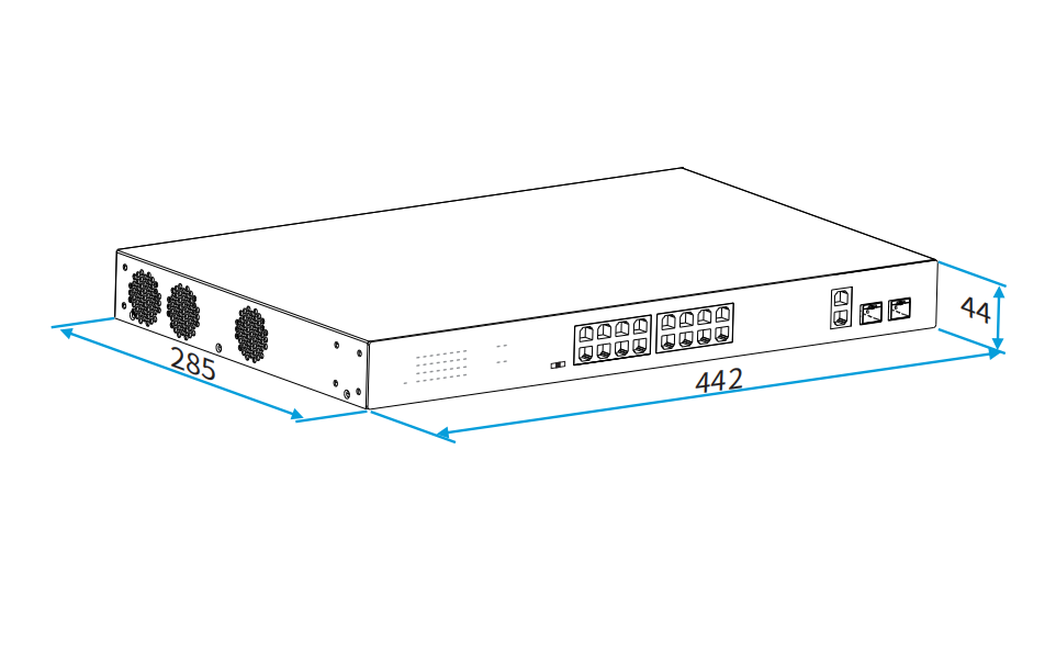 utp3-gsw1604ts-p200外观尺寸